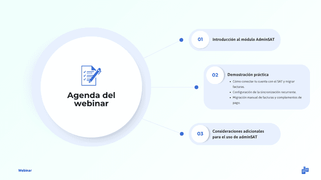 Agenda del webinar