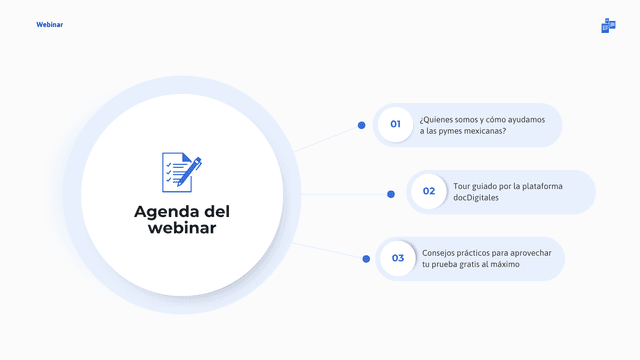 Agenda del webinar