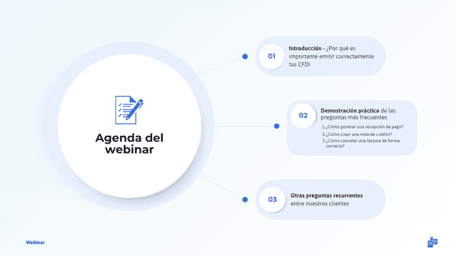 Agenda del webinar