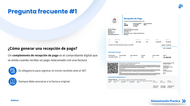 ¿Cómo generar una recepción de pago?