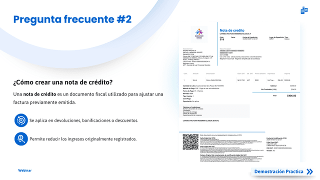 ¿Cómo crear una nota de crédito?
