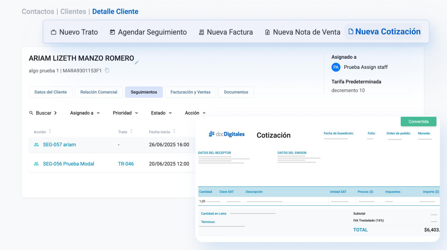 Clientes y operación comercial