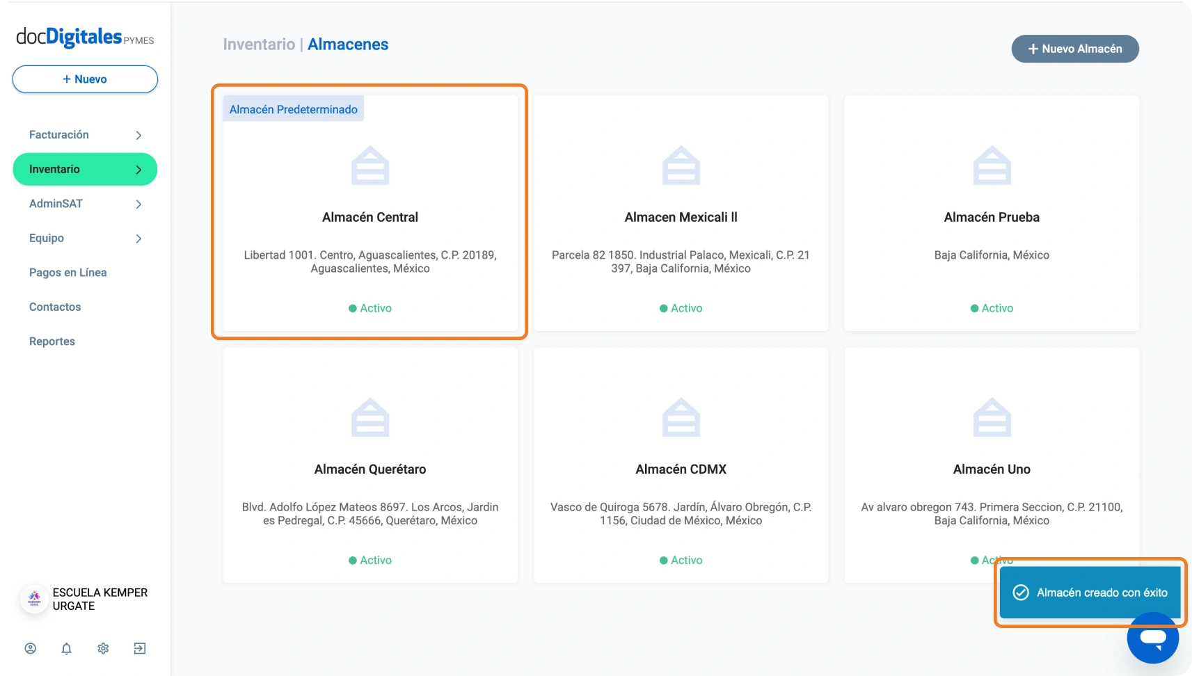 ALmacen creado (Compressify.io)
