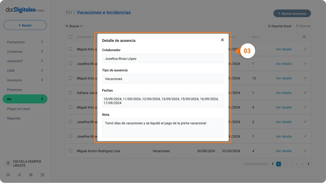 equipo vacaciones e incidencias nueva ausencia 2x