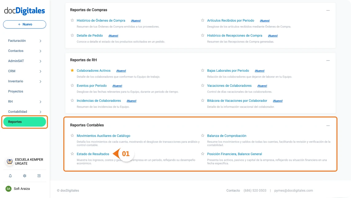 Generar un estado de resultados en un sistema contable para contadores y pymes mexicanas