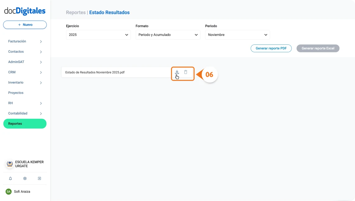 Generar un estado de resultados en un sistema contable para contadores y pymes mexicanas