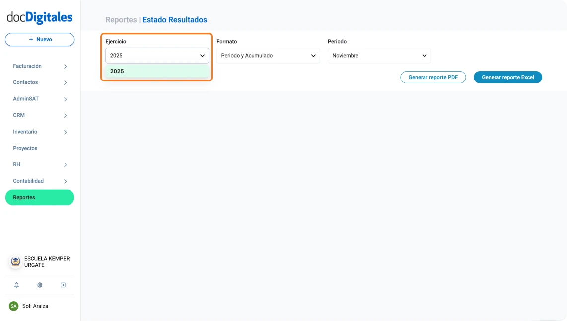 Generar un estado de resultados en un sistema contable para contadores y pymes mexicanas