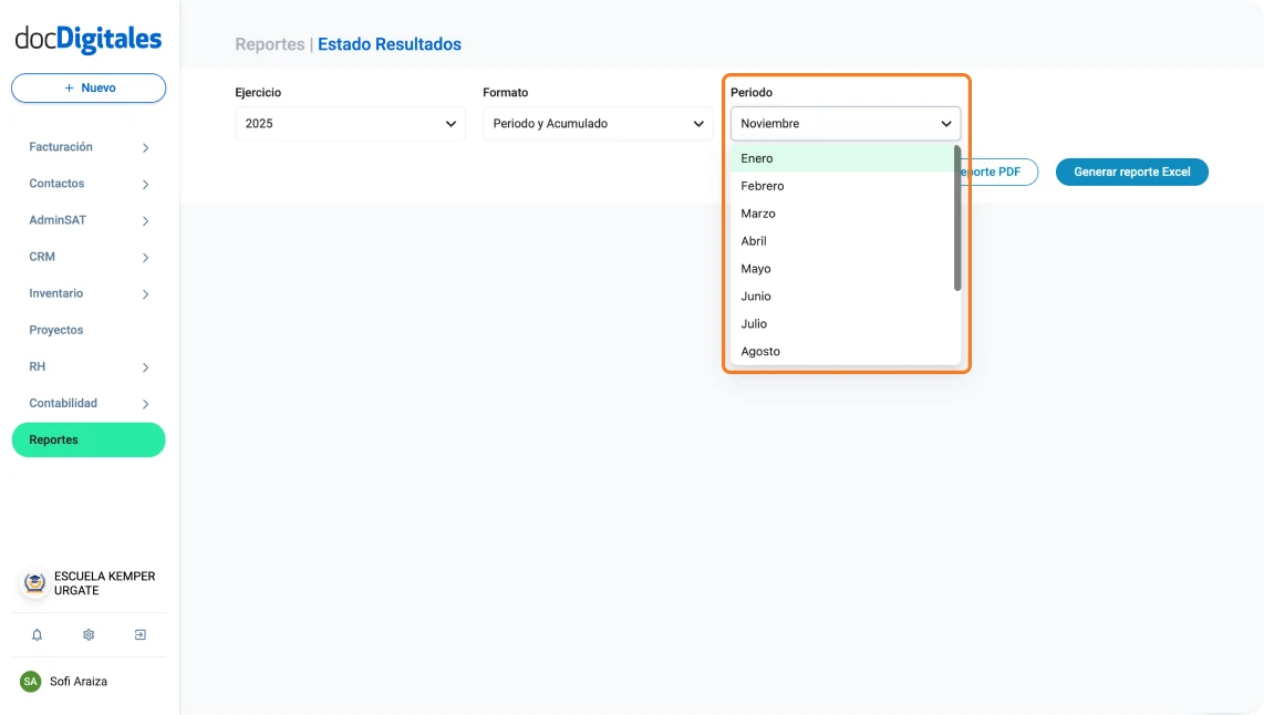 Generar un estado de resultados en un sistema contable para contadores y pymes mexicanas