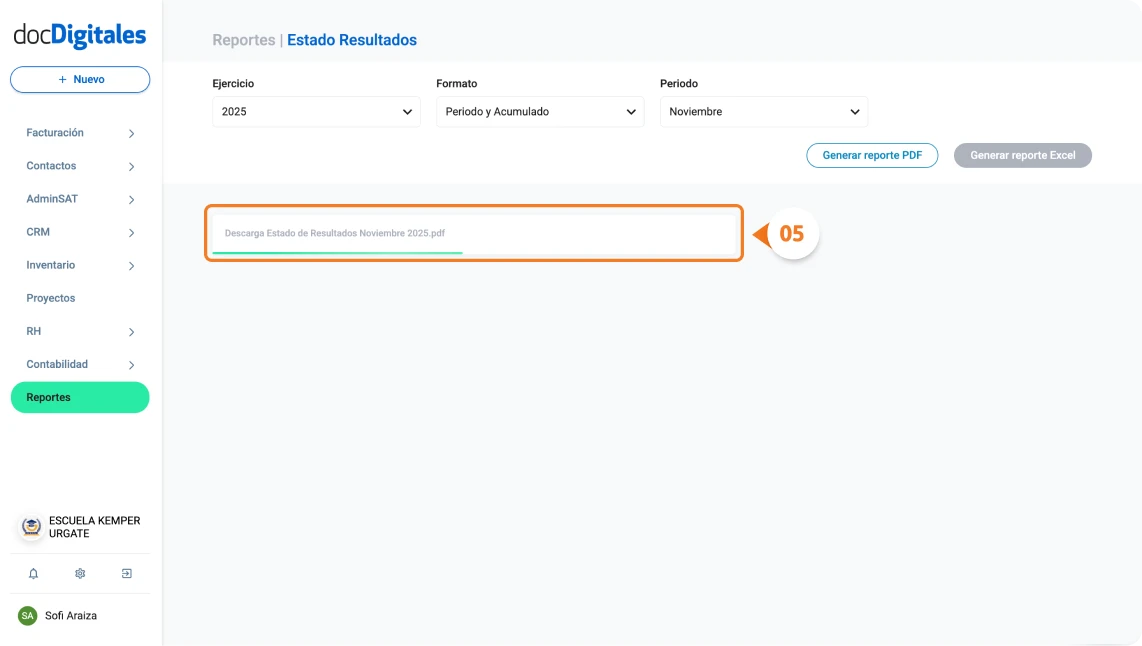 Generar un estado de resultados en un sistema contable para contadores y pymes mexicanas