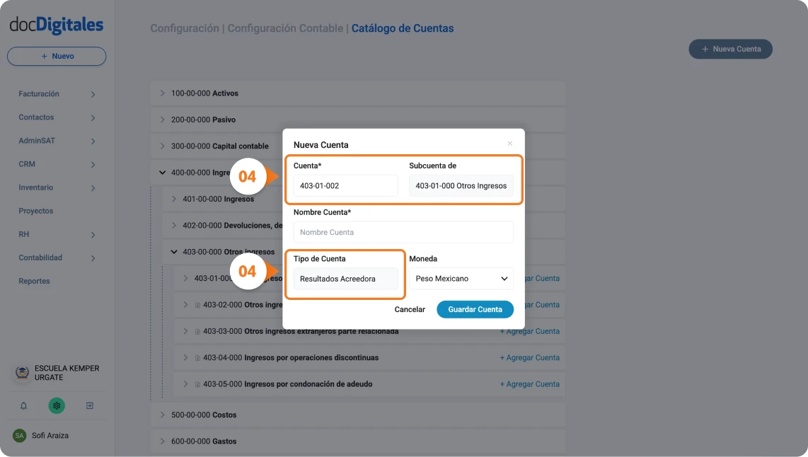 Crear catálogo de cuentas desde el árbol de cuentas 3