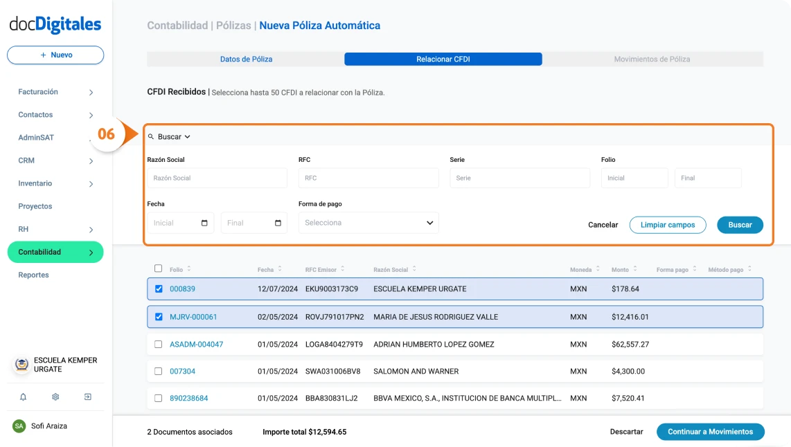 Configurar póliza automática contable en sistema para contadores