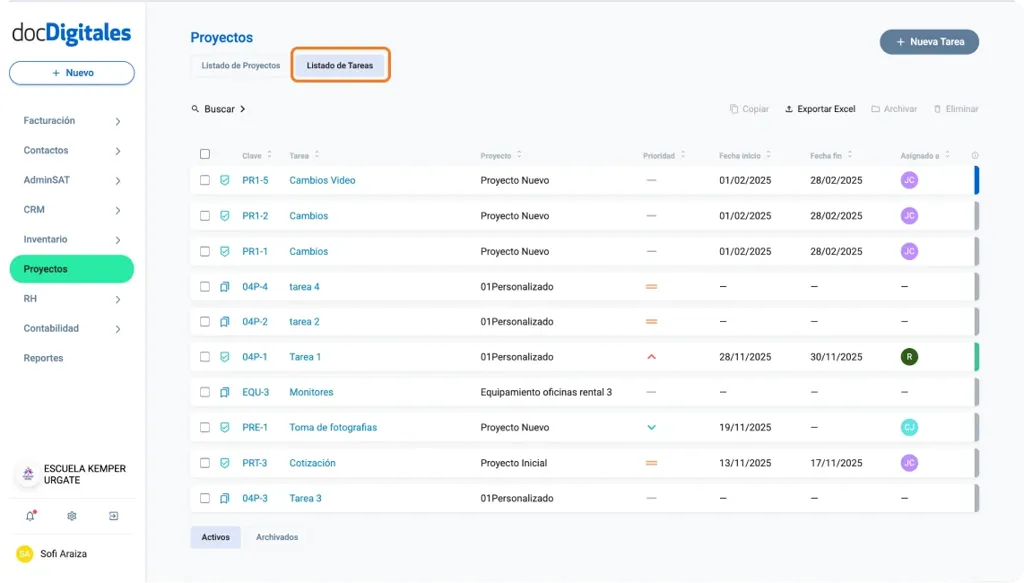 Creación de proyectos en un CRM con plantillas personalizadas, enfocada en pymes mexicanas