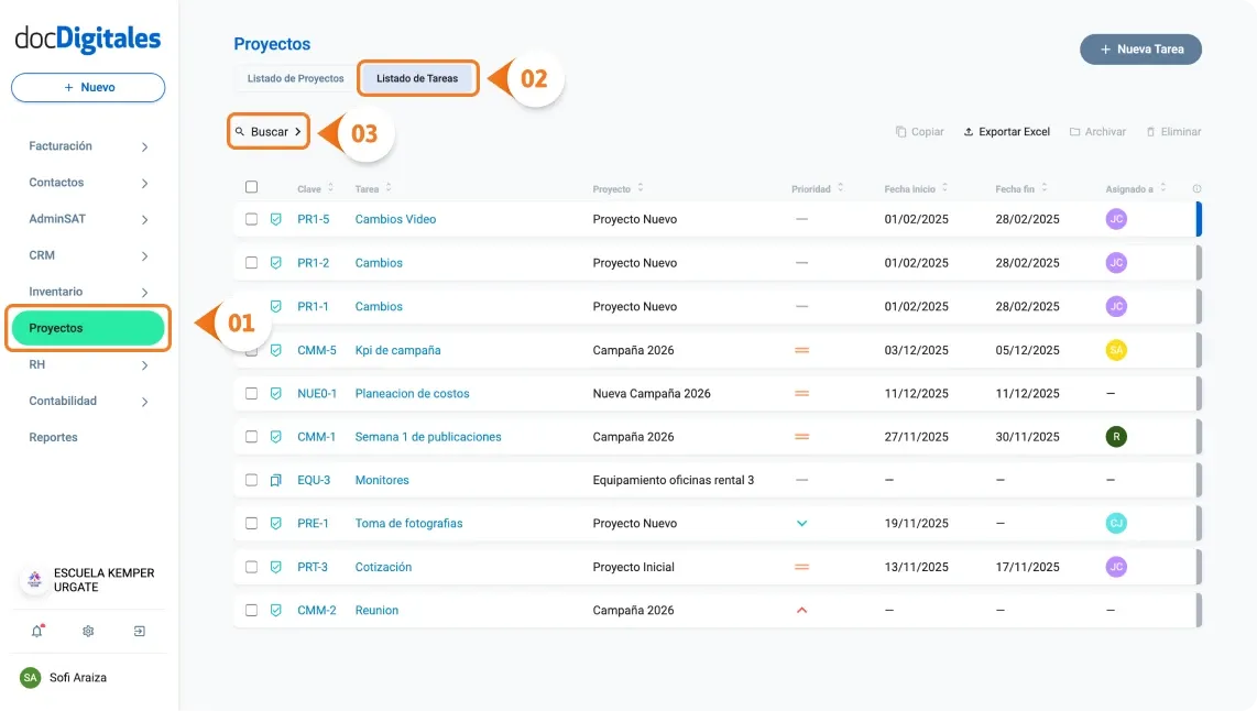 Agregar comentarios o indicaciones a una tarea en un CRM
