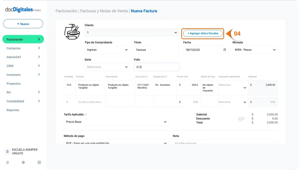 Cotización a nota de venta, cotización a factura