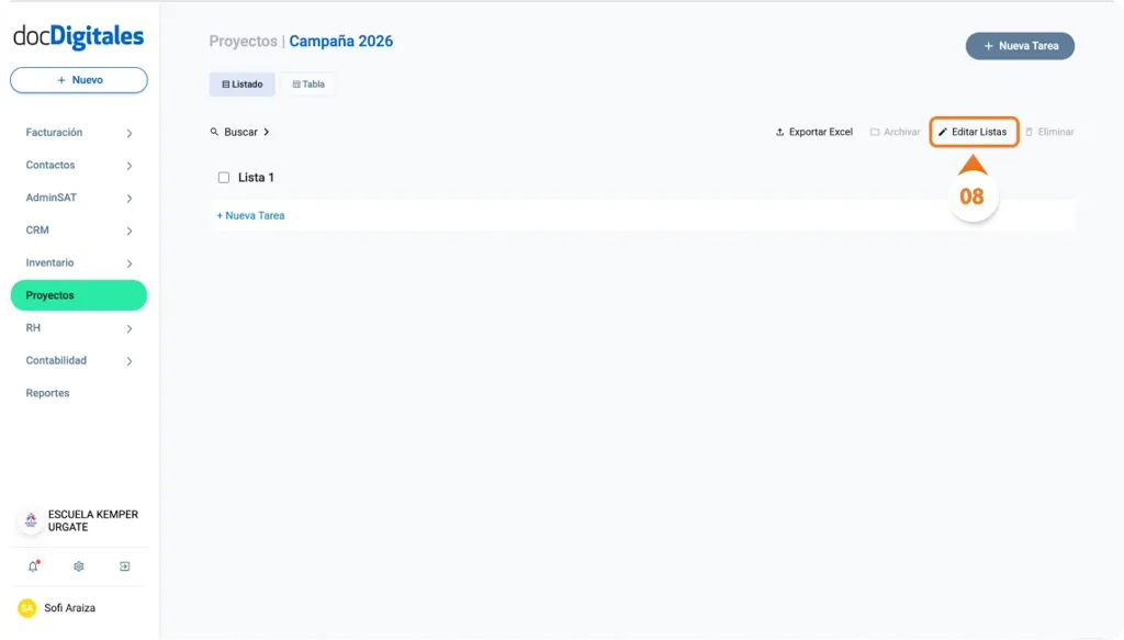 Crear plantilla personalizada dentro de un CRM para gestión de proyectos