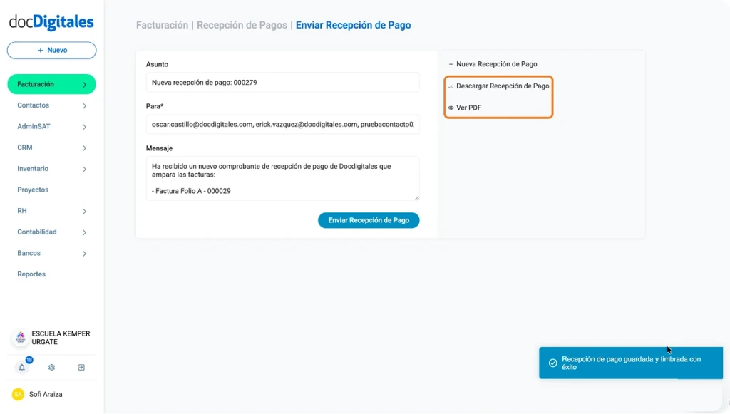 Abonar pago a factura y generar el CRP en un ERP o sistema de gestión integral para Pymes mexicanas