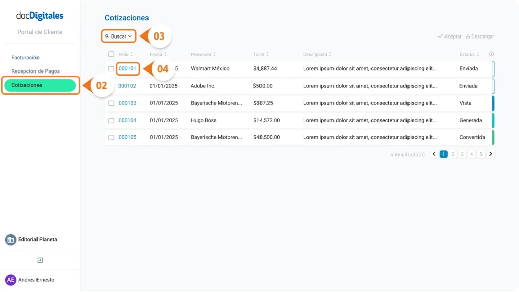 Aceptar cotizaciones y pagar facturas de tus proveedores dedes un mismo portal con un ERP o sistema de gestión integral hecho para Pymes mexicanas