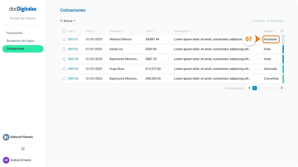 Aceptar cotizaciones y pagar facturas de tus proveedores dedes un mismo portal con un ERP o sistema de gestión integral hecho para Pymes mexicanas
