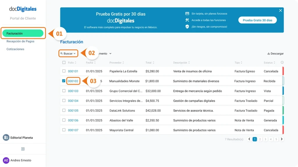 Aceptar cotizaciones y pagar facturas de tus proveedores dedes un mismo portal con un ERP o sistema de gestión integral hecho para Pymes mexicanas