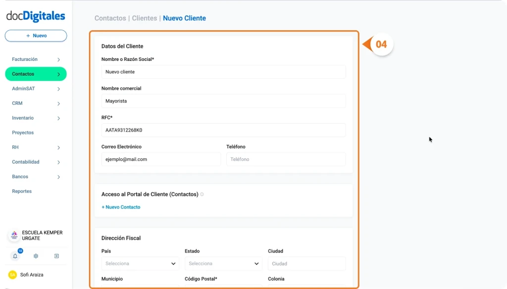 Invita a un cliente a crear su cuenta dentro del Portal del cliente para la centralización de su facturación y documentos relacionados