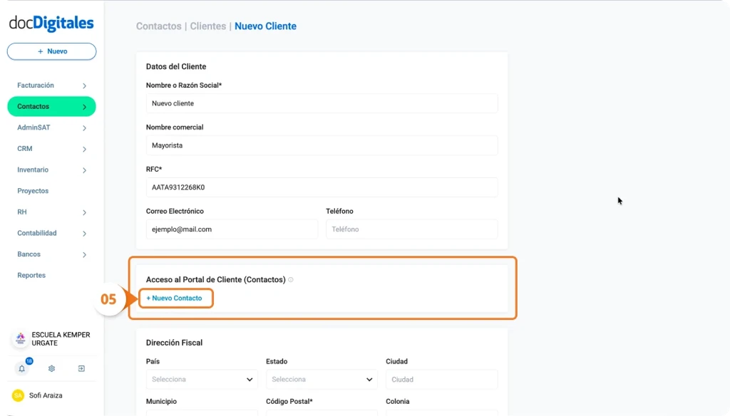 Invita a un cliente a crear su cuenta dentro del Portal del cliente para la centralización de su facturación y documentos relacionados