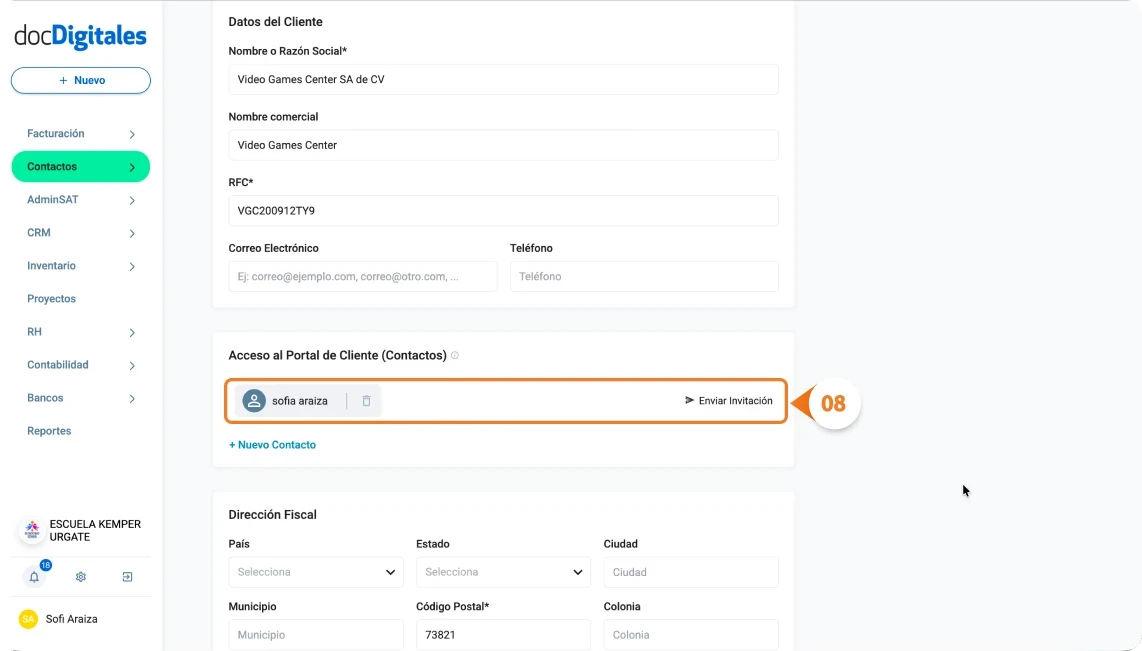 Cancelar invitación de acceso a Portal de Cliente de un ERP hecho para Pymes mexicanas