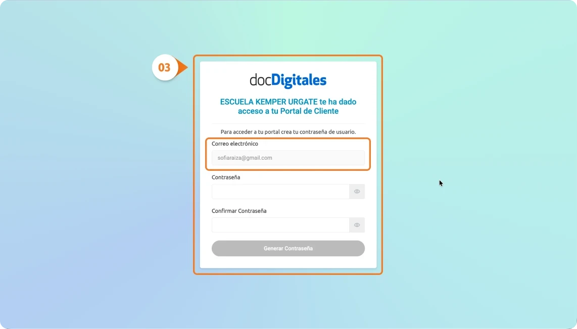 Aceptar la invitación a crear cuenta en el portal de cliente de un ERP diseñado para pymes y empresas mexicanas 
