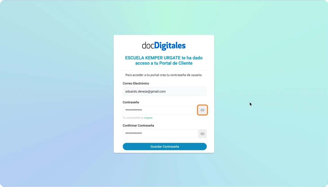 Aceptar la invitación a crear cuenta en el portal de cliente de un ERP diseñado para pymes y empresas mexicanas 