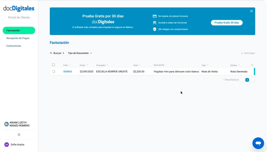 ERP para Pymes y empresas mexicanas con un sistema de gestión integral y Portal de cliente para centralizar la información