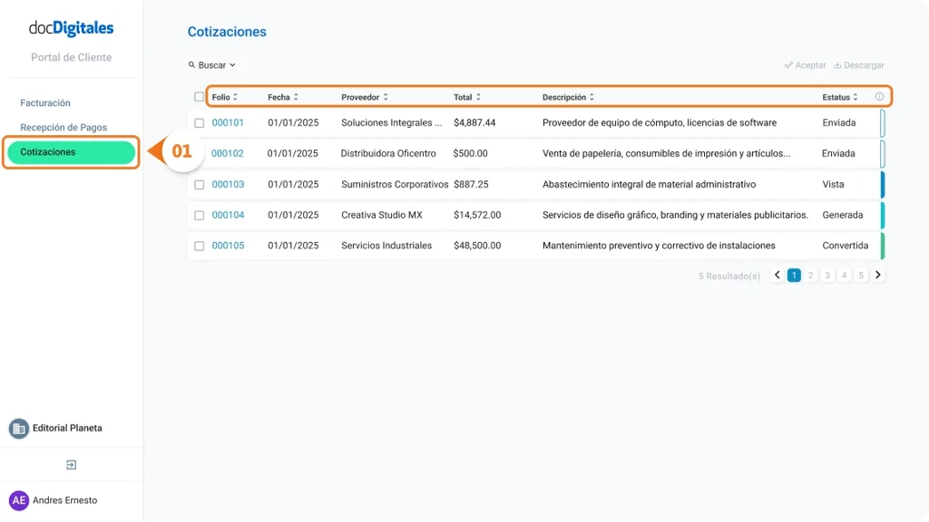 ERP para Pymes y empresas mexicanas con un sistema de gestión integral y Portal de cliente para centralizar la información