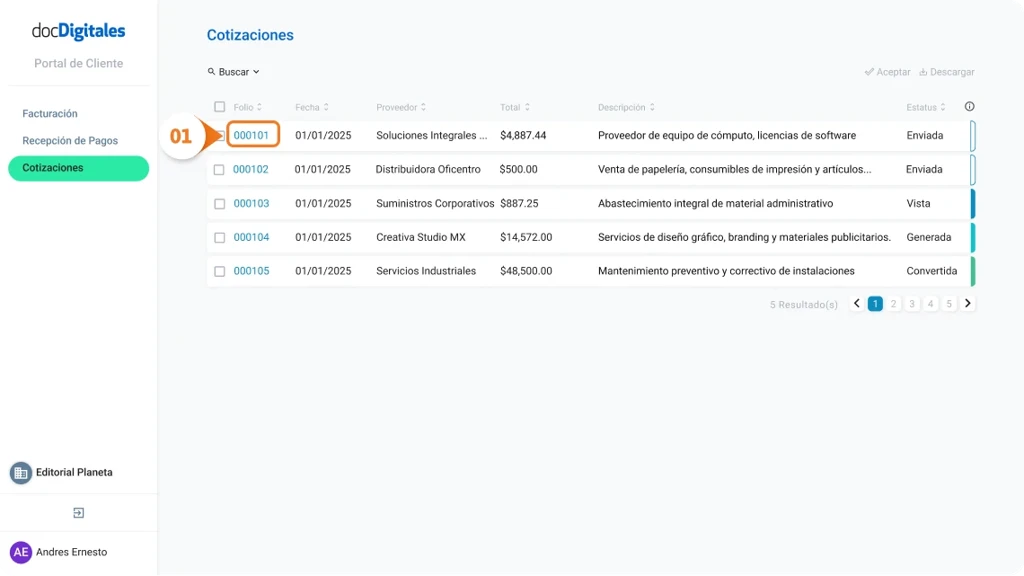 ERP para Pymes y empresas mexicanas con un sistema de gestión integral y Portal de cliente para centralizar la información