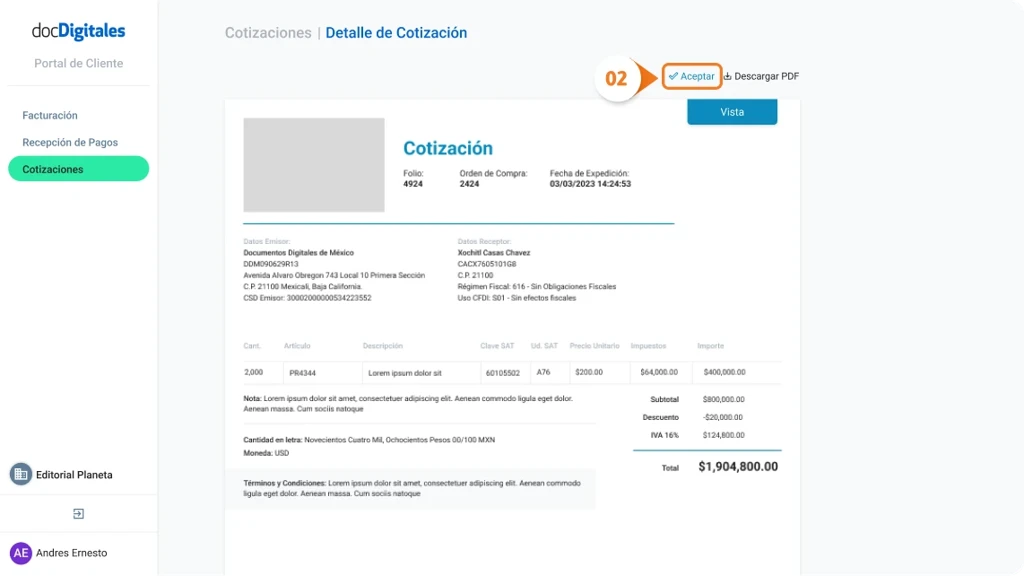 ERP para Pymes y empresas mexicanas con un sistema de gestión integral y Portal de cliente para centralizar la información