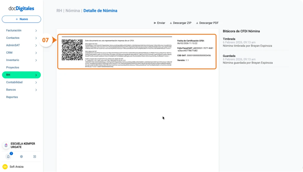 Elementos que debe de llevar una nómina timbrada ante el SAT