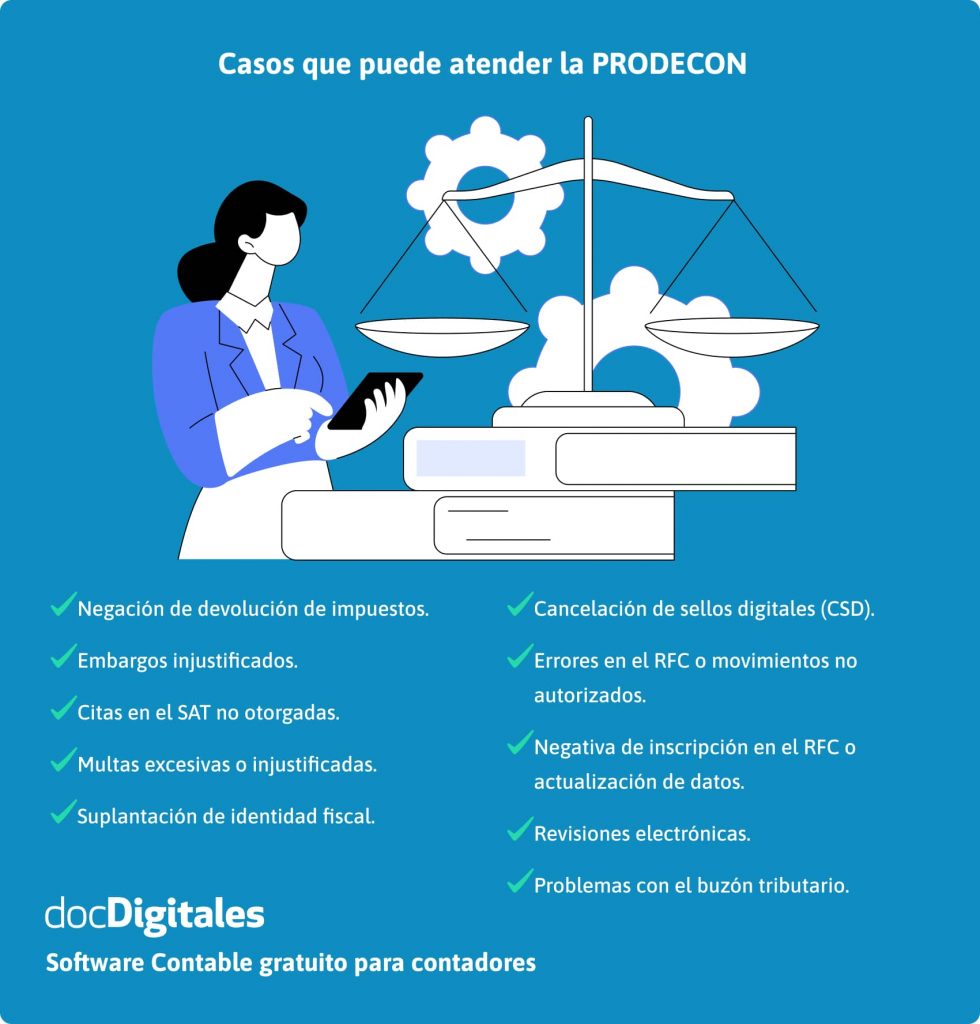Casos que puede atender la PRODECON