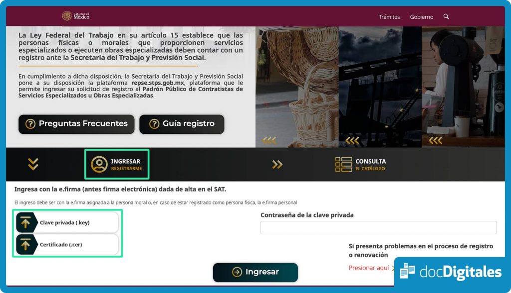 Registro de una empresa ante el REPSE