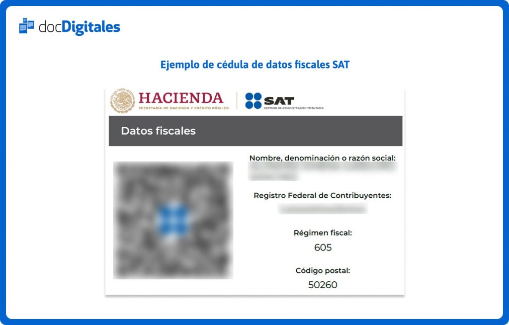 cédula de datos fiscales SAT