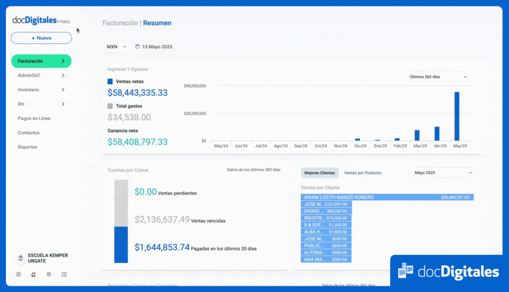 guardado de datos fiscales para facturar